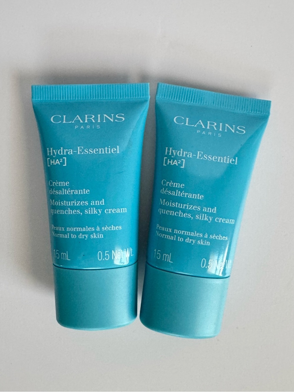 Clarins Hydra-Essentiel HA2 Silky Cream Moisturizer 15mL x2 Travel Size